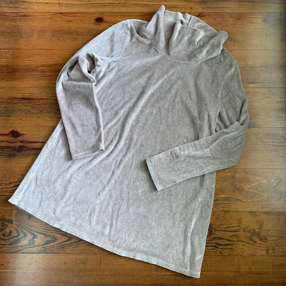 mock turtleneck tunic top